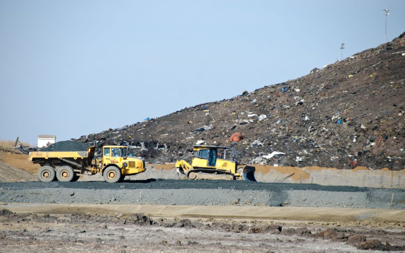 Contaminated land with diggers- Land Remediation