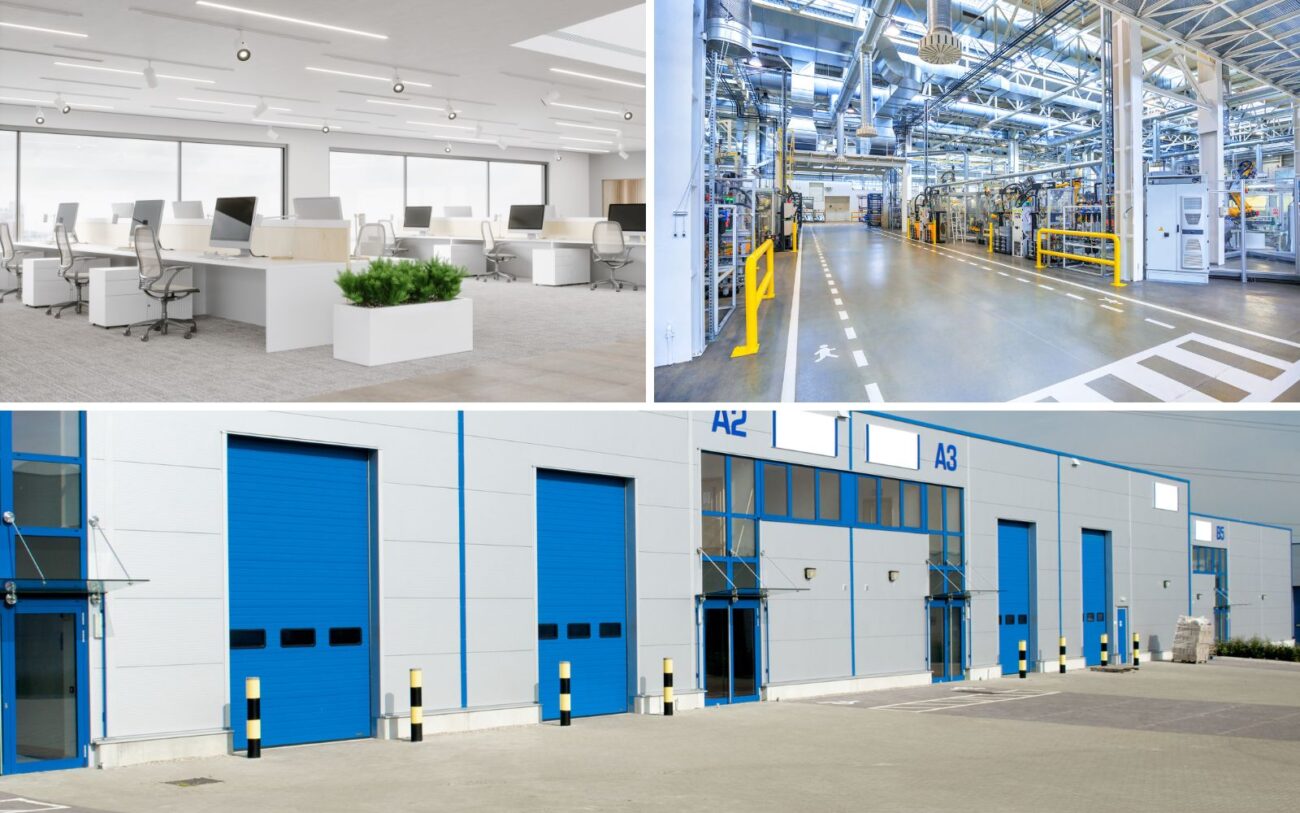 Office, factory and warehouse unit